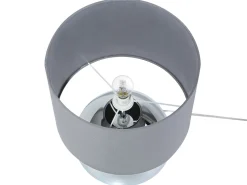 Tischlampe Grau 41 Cm Trommelform Ronava