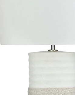 Tischlampe Hellbeige 38 Cm Trommelform Navia