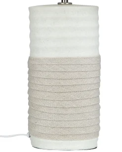 Tischlampe Hellbeige 38 Cm Trommelform Navia