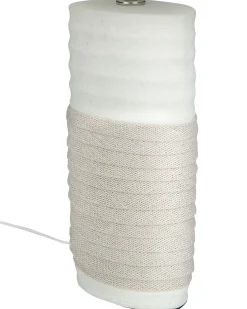Tischlampe Hellbeige 38 Cm Trommelform Navia