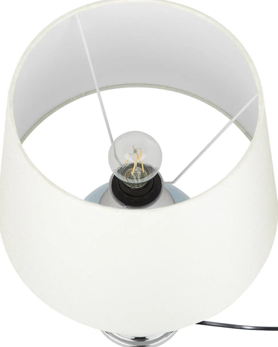Tischlampe Hellblau 56 Cm Trommelform Brenta