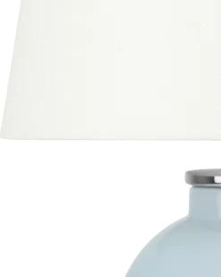 Tischlampe Hellblau 56 Cm Trommelform Brenta