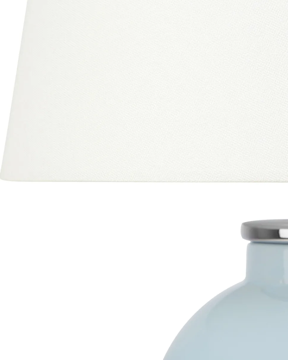 Tischlampe Hellblau 56 Cm Trommelform Brenta