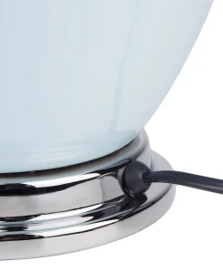Tischlampe Hellblau 56 Cm Trommelform Brenta