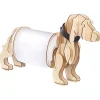 Tischlampe Heller Holzfarbton 25 Cm Hundeform Loubiere