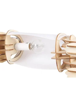 Tischlampe Heller Holzfarbton 25 Cm Hundeform Loubiere