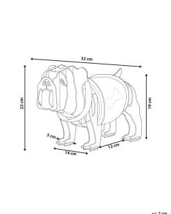 Tischlampe Heller Holzfarbton 22 Cm Hundeform Douce