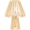 Tischlampe Heller Holzfarbton 28 Cm Kegelform Clyde
