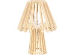 Tischlampe Heller Holzfarbton 28 Cm Kegelform Clyde