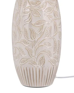 Tischlampe Keramik Beige 57 Cm Trommelform Salza