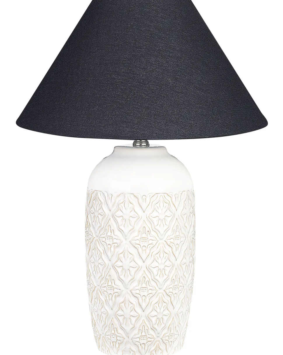 Tischlampe Keramik Beige 56 Cm Telire
