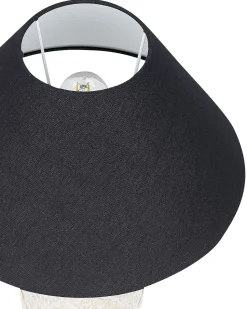 Tischlampe Keramik Beige 56 Cm Telire