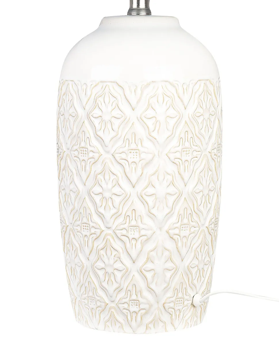 Tischlampe Keramik Beige 56 Cm Telire