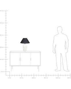 Tischlampe Keramik Beige 56 Cm Telire