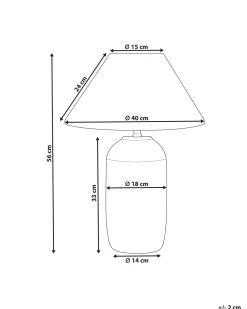 Tischlampe Keramik Beige 56 Cm Telire