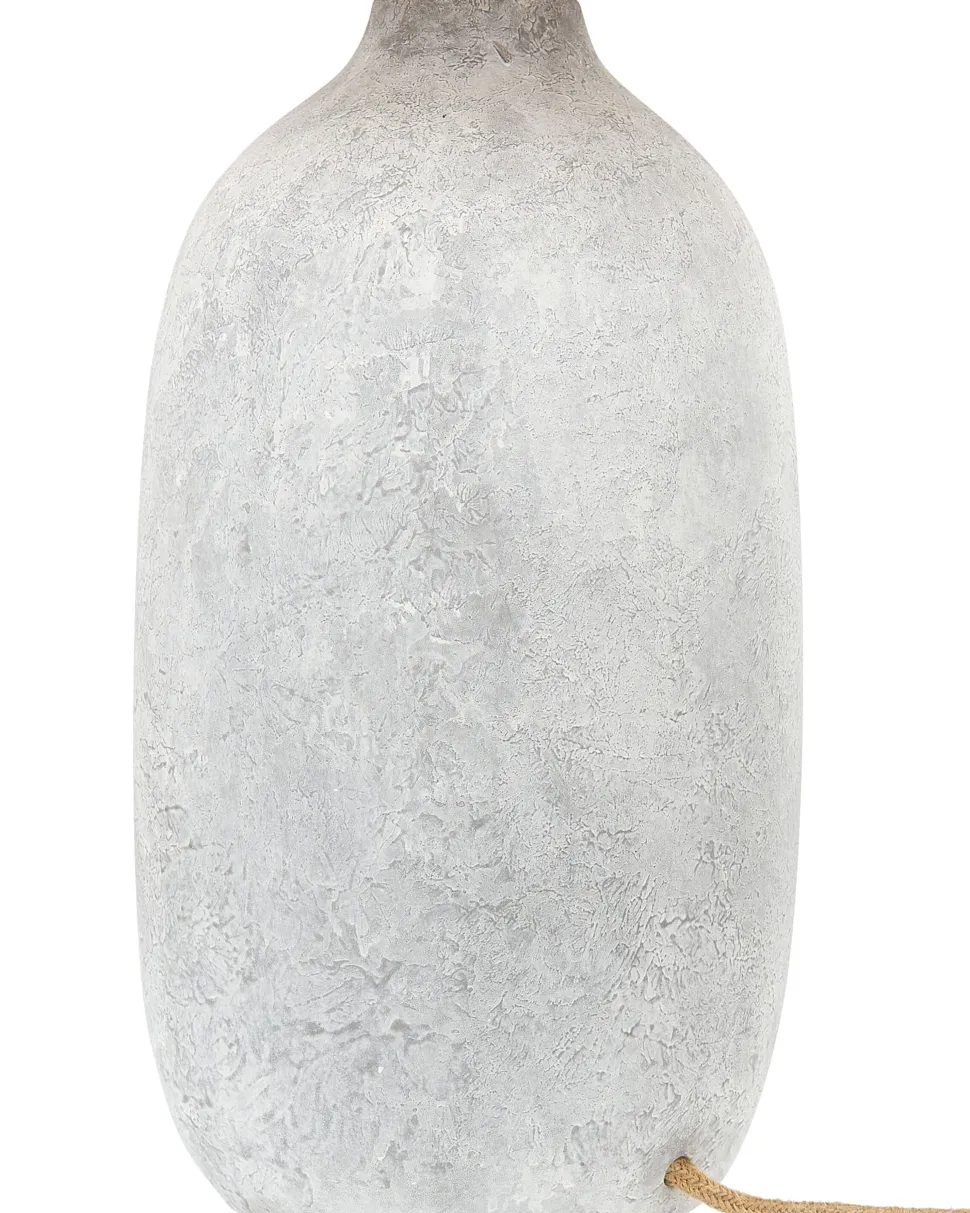 Tischlampe Keramik Grau / Naturlich 56 Cm Kegelform Matilde