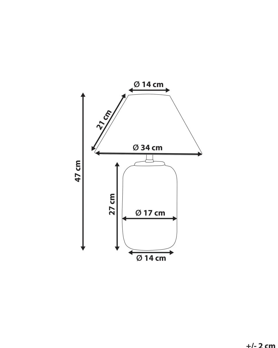 Tischlampe Keramik Grau 47 Cm Mussel