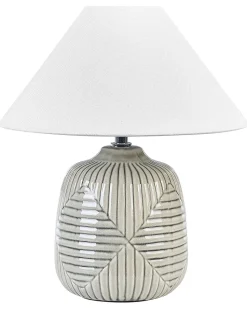 Tischlampe Keramik Grau Canelles