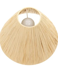 Tischlampe Keramik Naturlich / Weis 42 Cm Kegelform Barbas