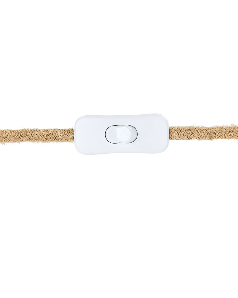 Tischlampe Keramik Naturlich / Weis 42 Cm Kegelform Barbas