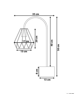 Tischlampe Kupfer 50 Cm Gitter Mooni Medium