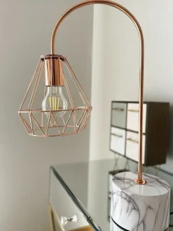 Tischlampe Kupfer 50 Cm Gitter Mooni Medium