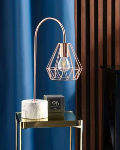 Tischlampe Kupfer 50 Cm Gitter Mooni Medium