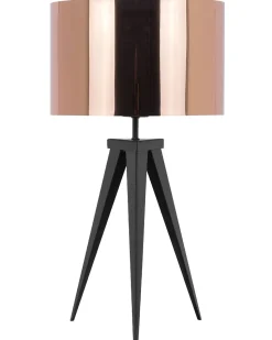 Tischlampe Kupfer 55 Cm Trommelform Stiletto