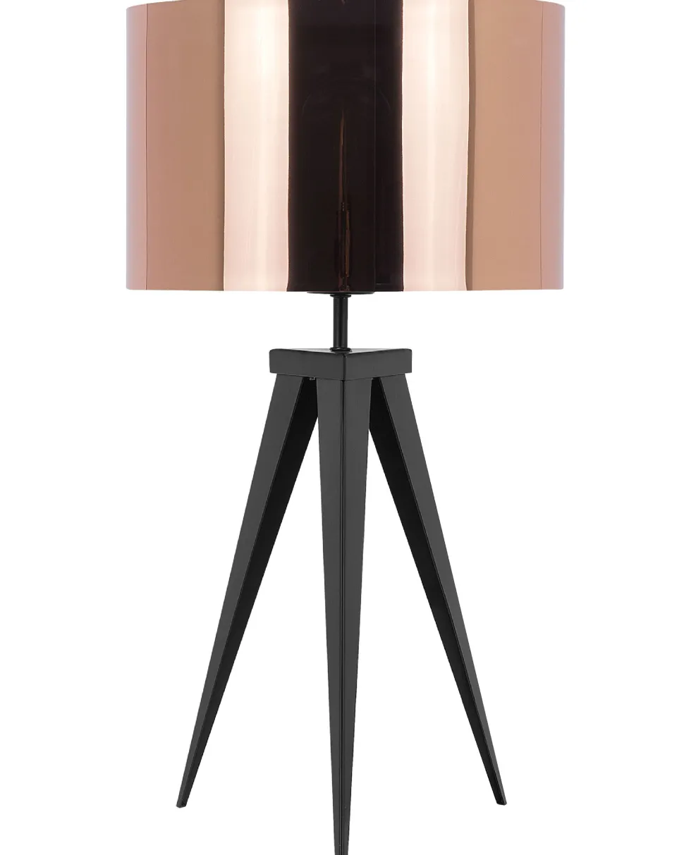 Tischlampe Kupfer 55 Cm Trommelform Stiletto
