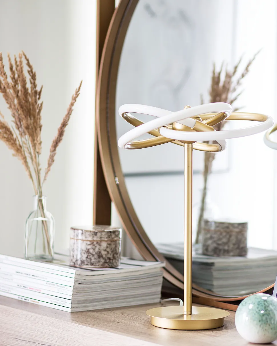 Tischlampe Led Gold 45 Cm Akan