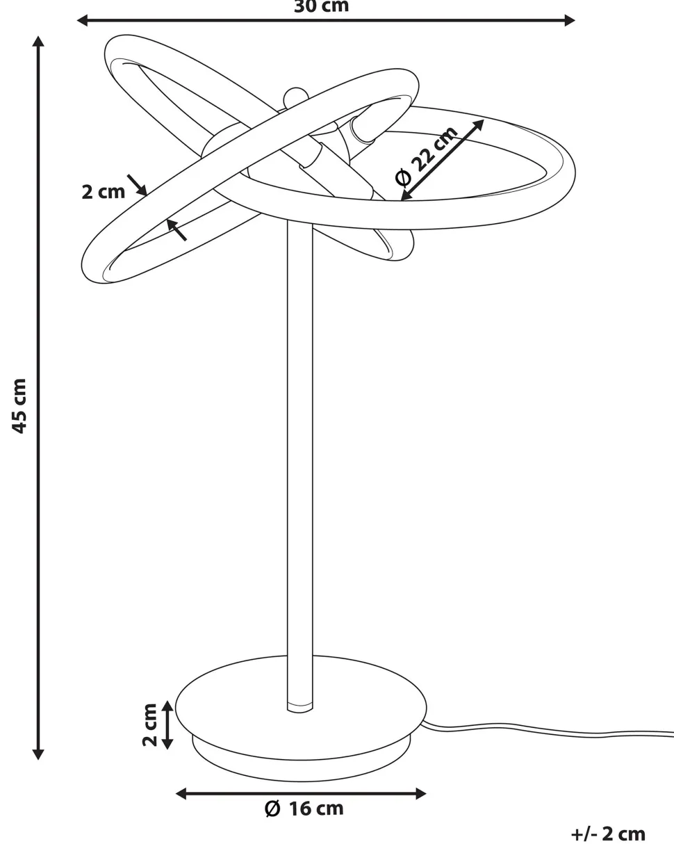 Tischlampe Led Gold 45 Cm Akan