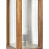 Tischlampe Mango Holz Hellbraun 50 Cm Geometrisch Kolidam