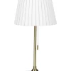 Tischlampe Messingfarben / Weis 48 Cm Kegelform Torysa