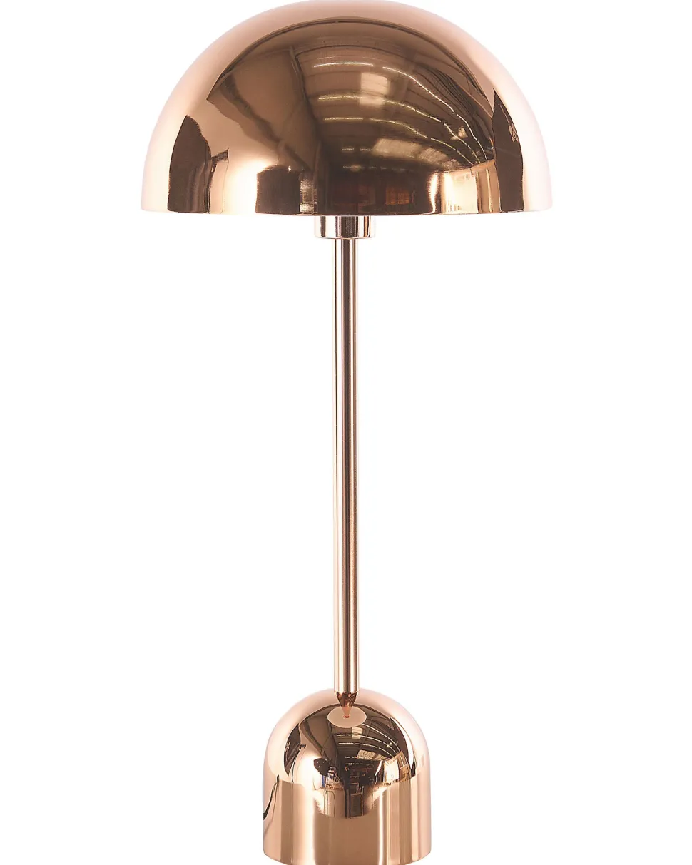 Tischlampe Metall Kupferfarben 64 Cm Rund Macasia