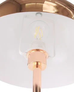 Tischlampe Metall Kupferfarben 64 Cm Rund Macasia