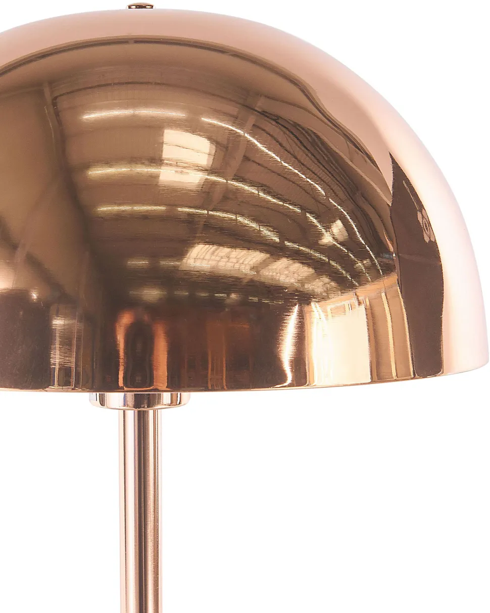 Tischlampe Metall Kupferfarben 64 Cm Rund Macasia