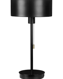 Tischlampe Metall Mit Usb-Anschluss Schwarz 47 Cm Aripo