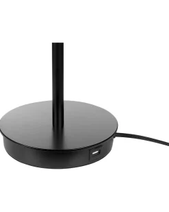 Tischlampe Metall Mit Usb-Anschluss Schwarz 47 Cm Aripo