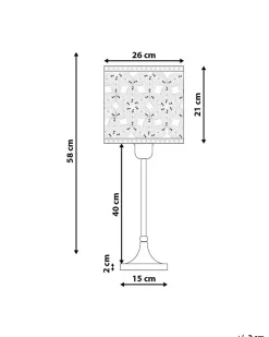 Tischlampe Nickel 58 Cm Trommelform Sajo L