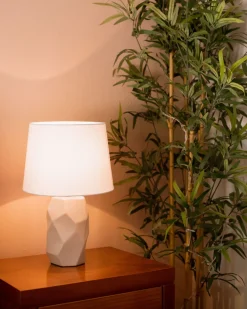 Tischlampe Rosa 43 Cm Trommelform Elia