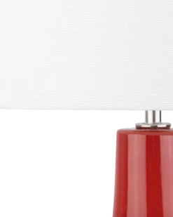 Tischlampe Rot 60 Cm Trommelform Triversa