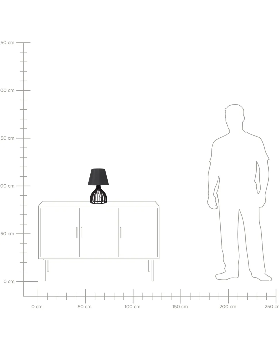 Tischlampe Schwarz 36 Cm Geometrisch Agueda