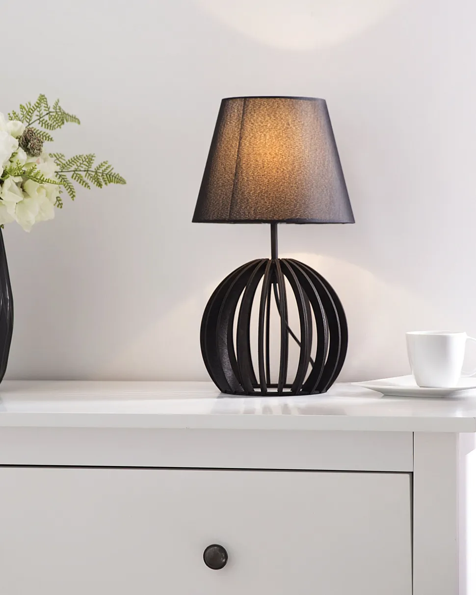 Tischlampe Schwarz 41 Cm Kegelform Samo
