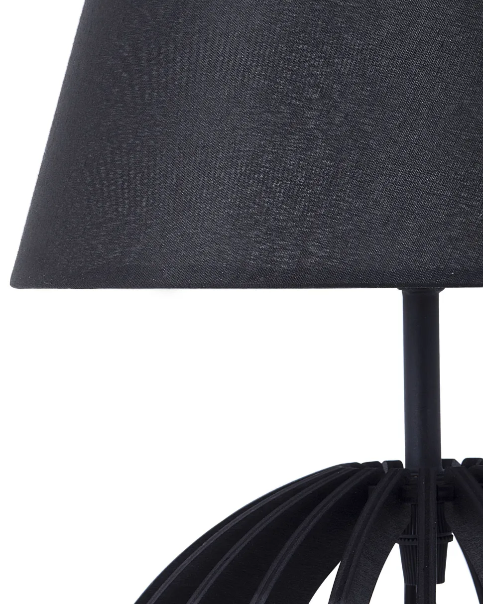 Tischlampe Schwarz 41 Cm Kegelform Samo