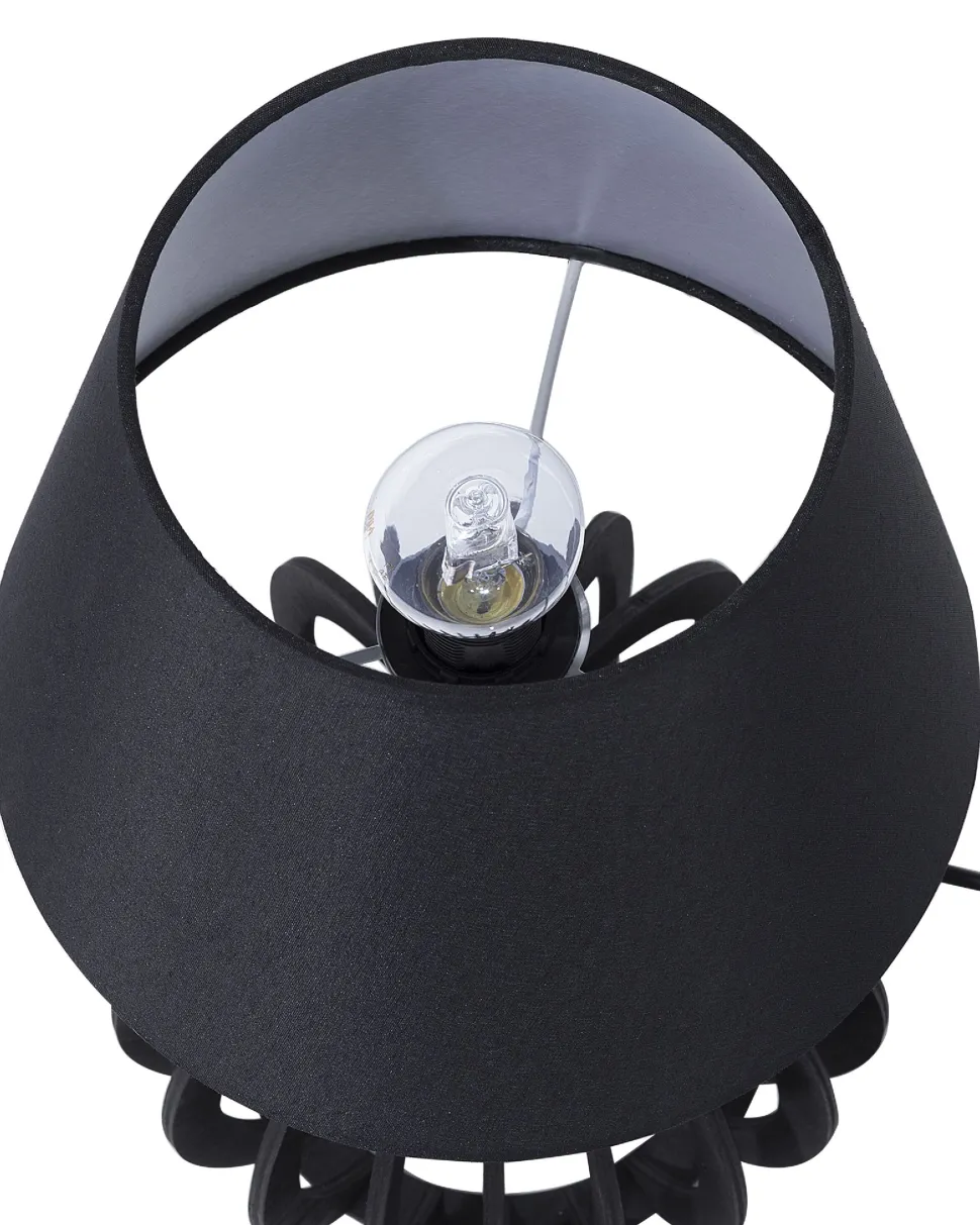 Tischlampe Schwarz 41 Cm Kegelform Samo