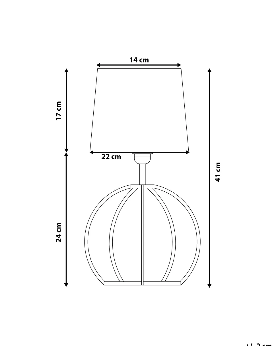 Tischlampe Schwarz 41 Cm Kegelform Samo