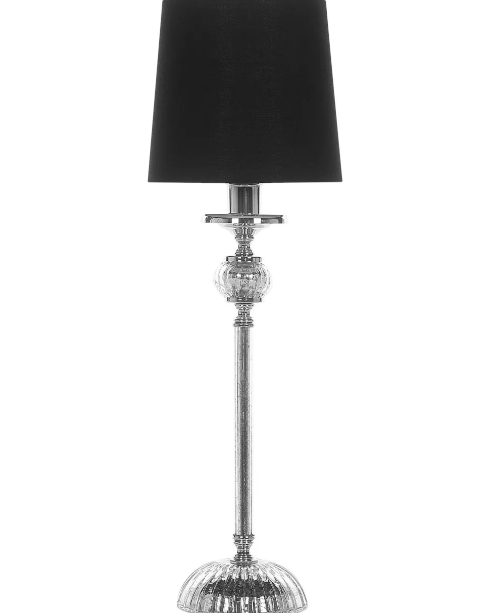 Tischlampe Schwarz 56 Cm Rund Kubena