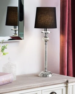 Tischlampe Schwarz 56 Cm Rund Kubena