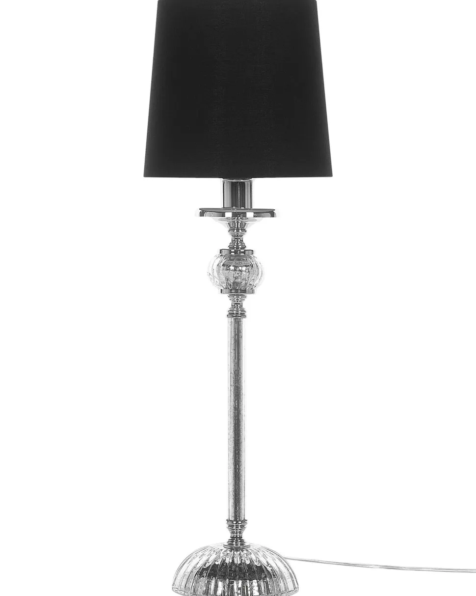 Tischlampe Schwarz 56 Cm Rund Kubena