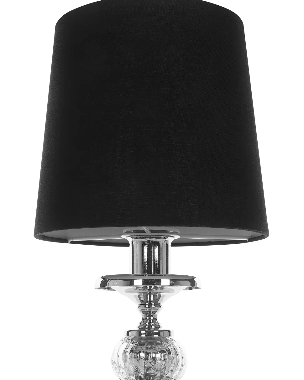 Tischlampe Schwarz 56 Cm Rund Kubena